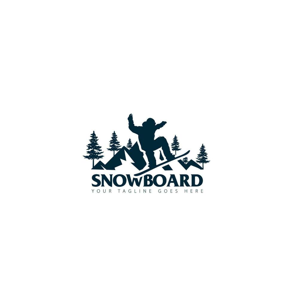 Snowboard logo vettore