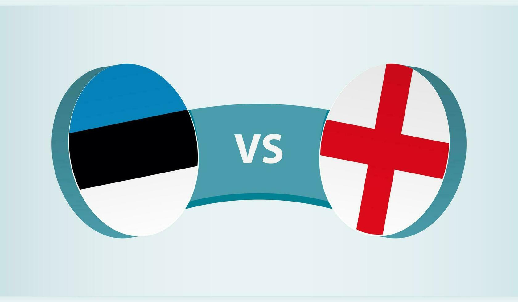Estonia contro Inghilterra, squadra gli sport concorrenza concetto. vettore