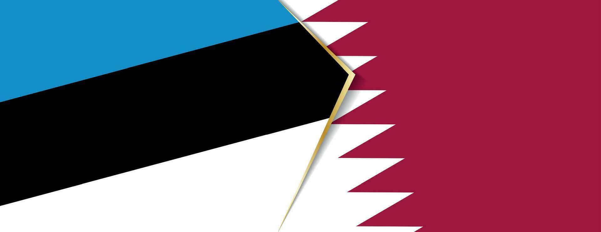 Estonia e Qatar bandiere, Due vettore bandiere.