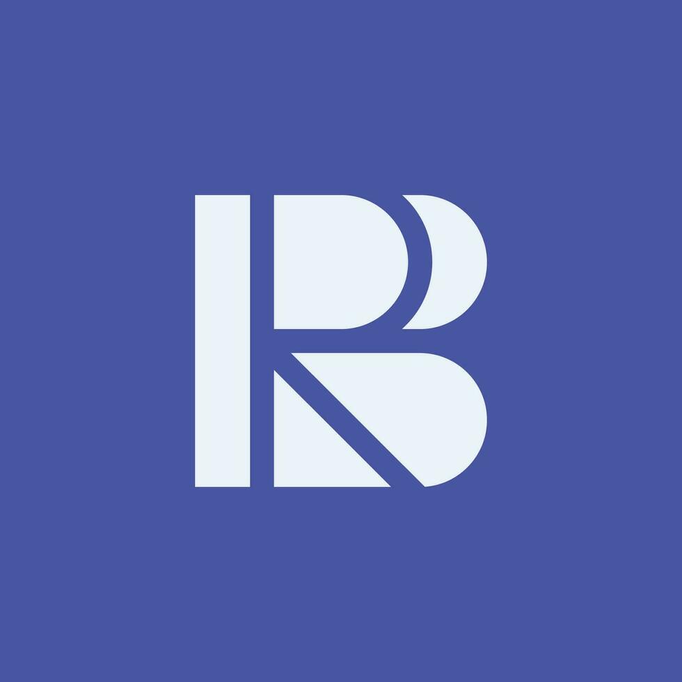 moderno iniziale lettera rb o br monogramma logo vettore