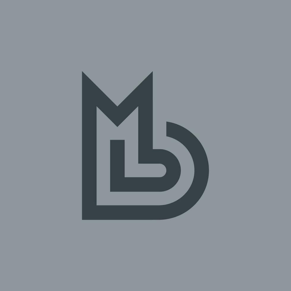 lettera mb o lm logo vettore