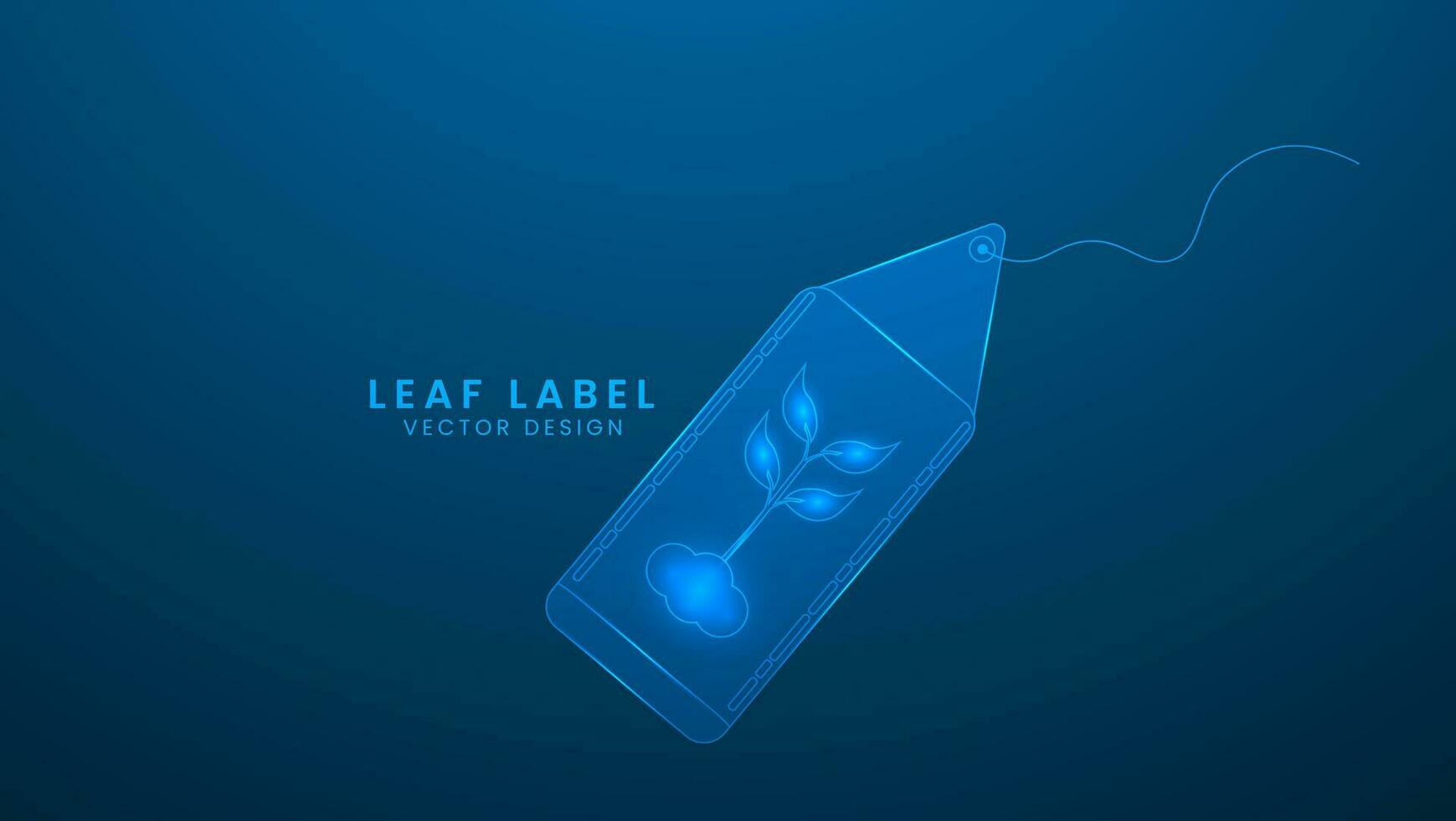 carta prezzo etichetta pianta le foglie. biologico prodotti e eco amichevole. vettore illustrazione con leggero effetto e neon