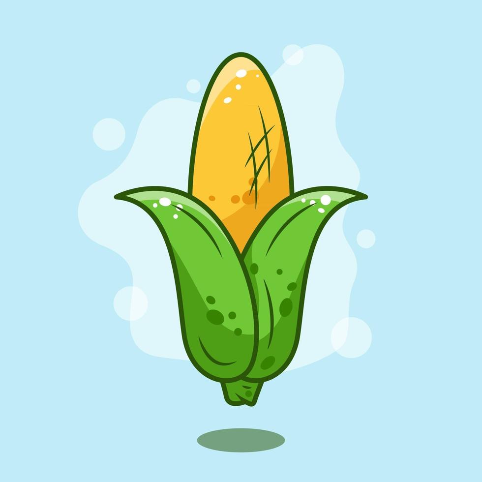 illustrazione dell'icona del fumetto di vettore del mais