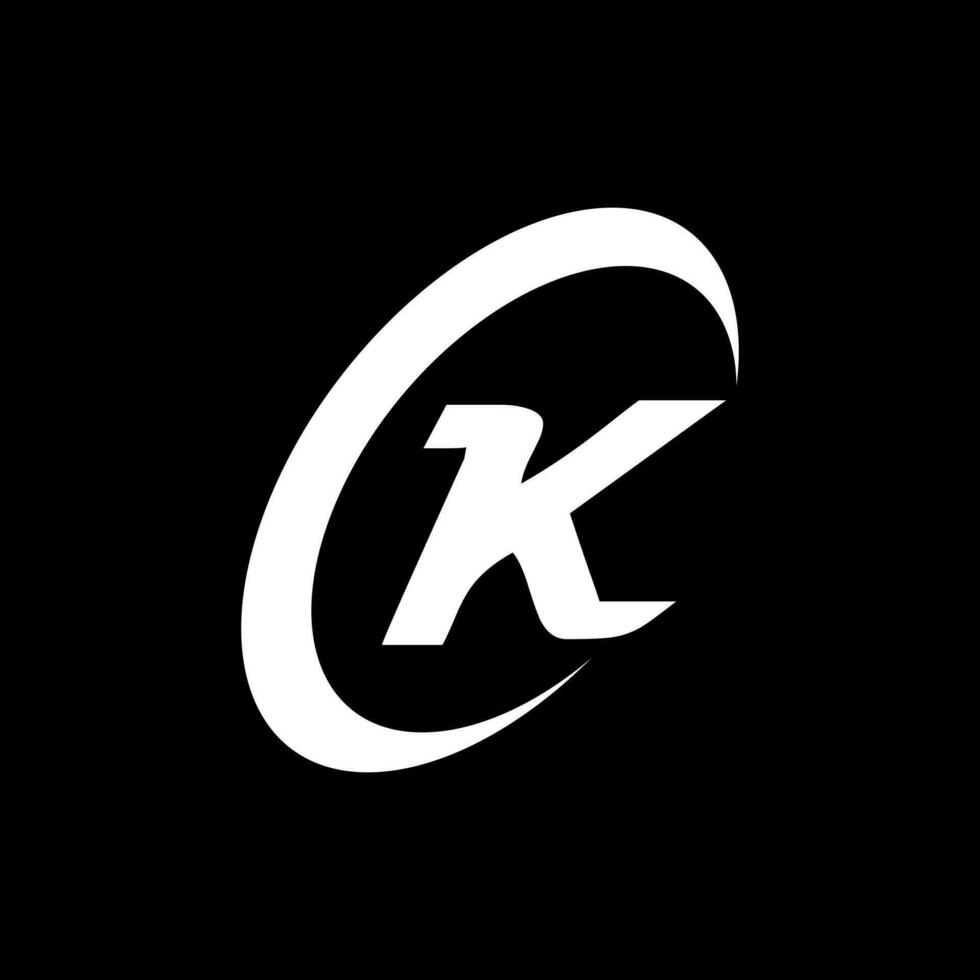 K lettera logo design. alfabeto lettere iniziali monogramma logo K. K logo. K design vettore