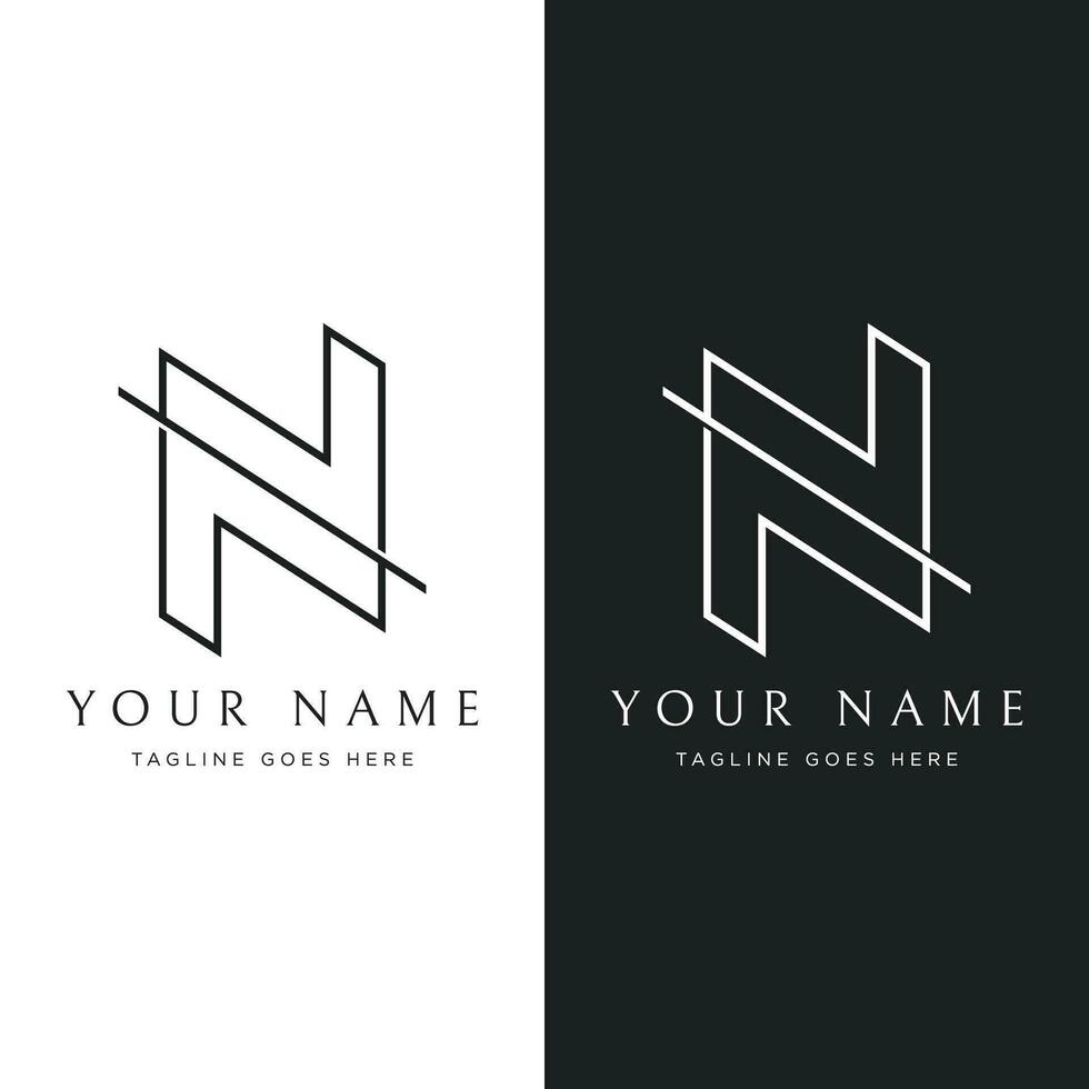 logo design per il iniziale lettera n con unico e creativo geometria. logo per attività commerciale, marca, attività commerciale carta o identità. vettore