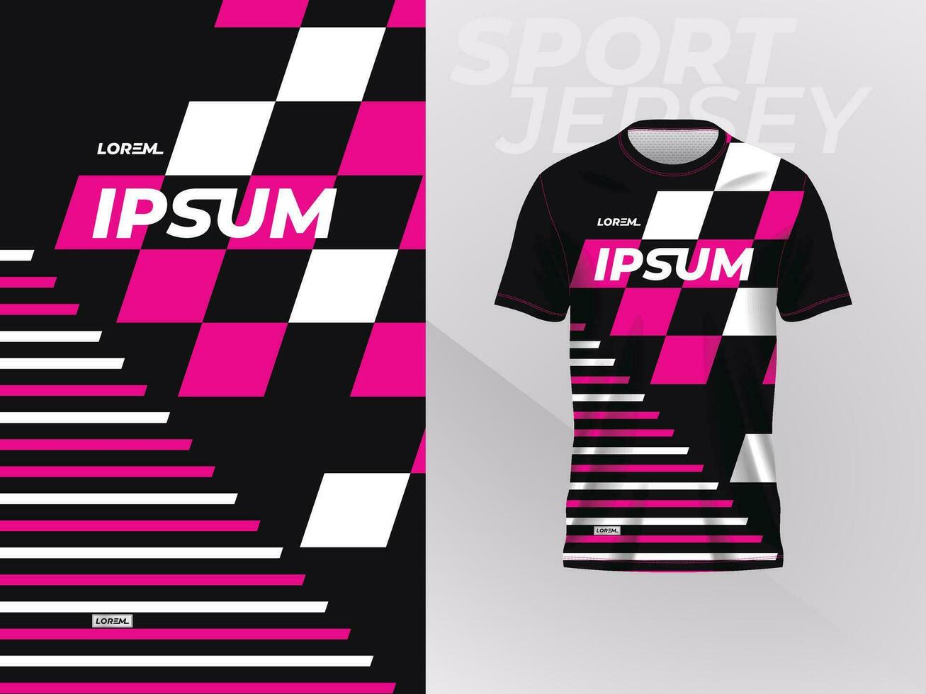 nero rosa camicia sport maglia modello modello design per calcio, calcio, da corsa, gioco, motocross, Ciclismo, e in esecuzione vettore