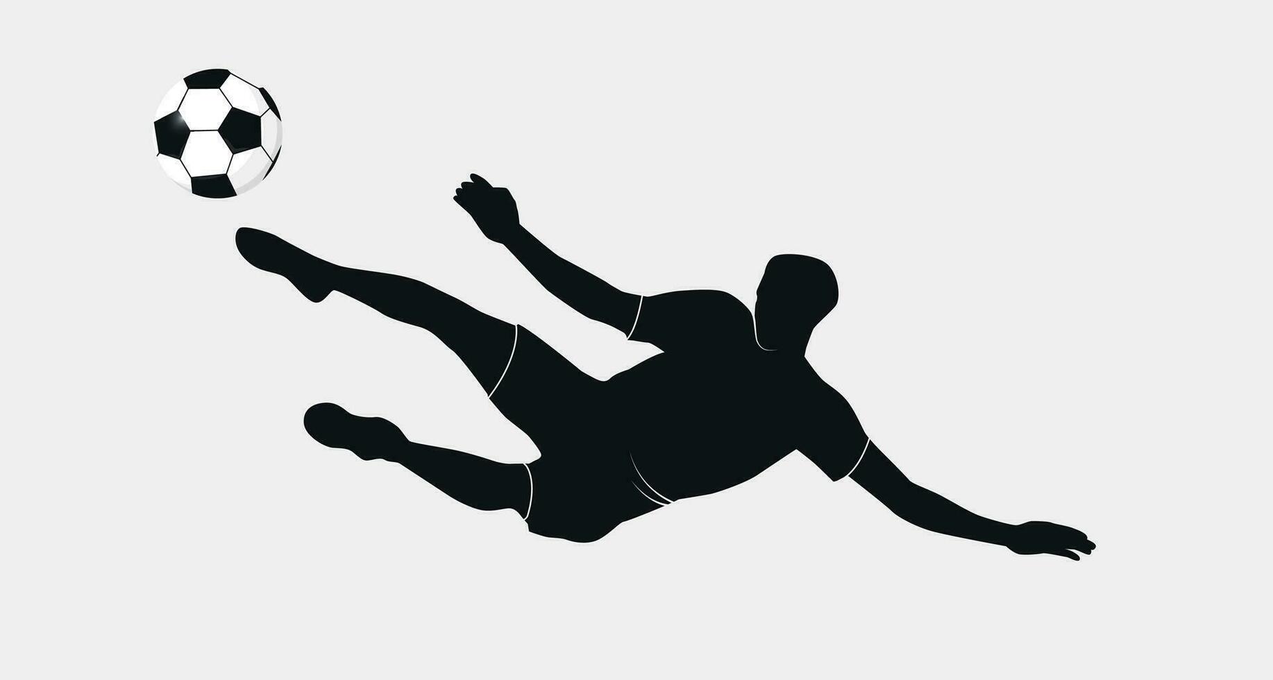 uomo calcio giocatore silhouette, calciatore, uomo con palla vettore