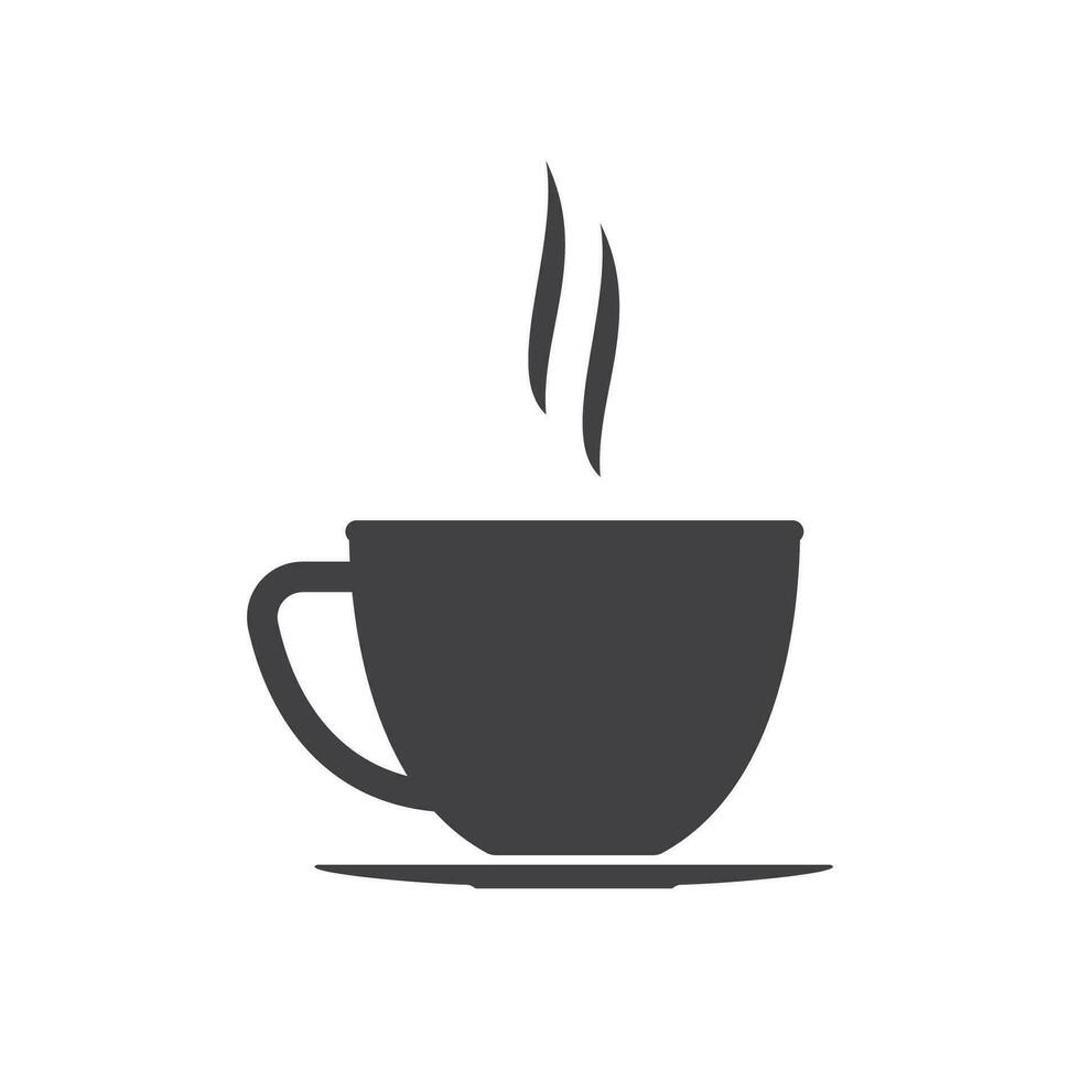 tazza di caffè icona isolato piatto design vettore illustrazione.
