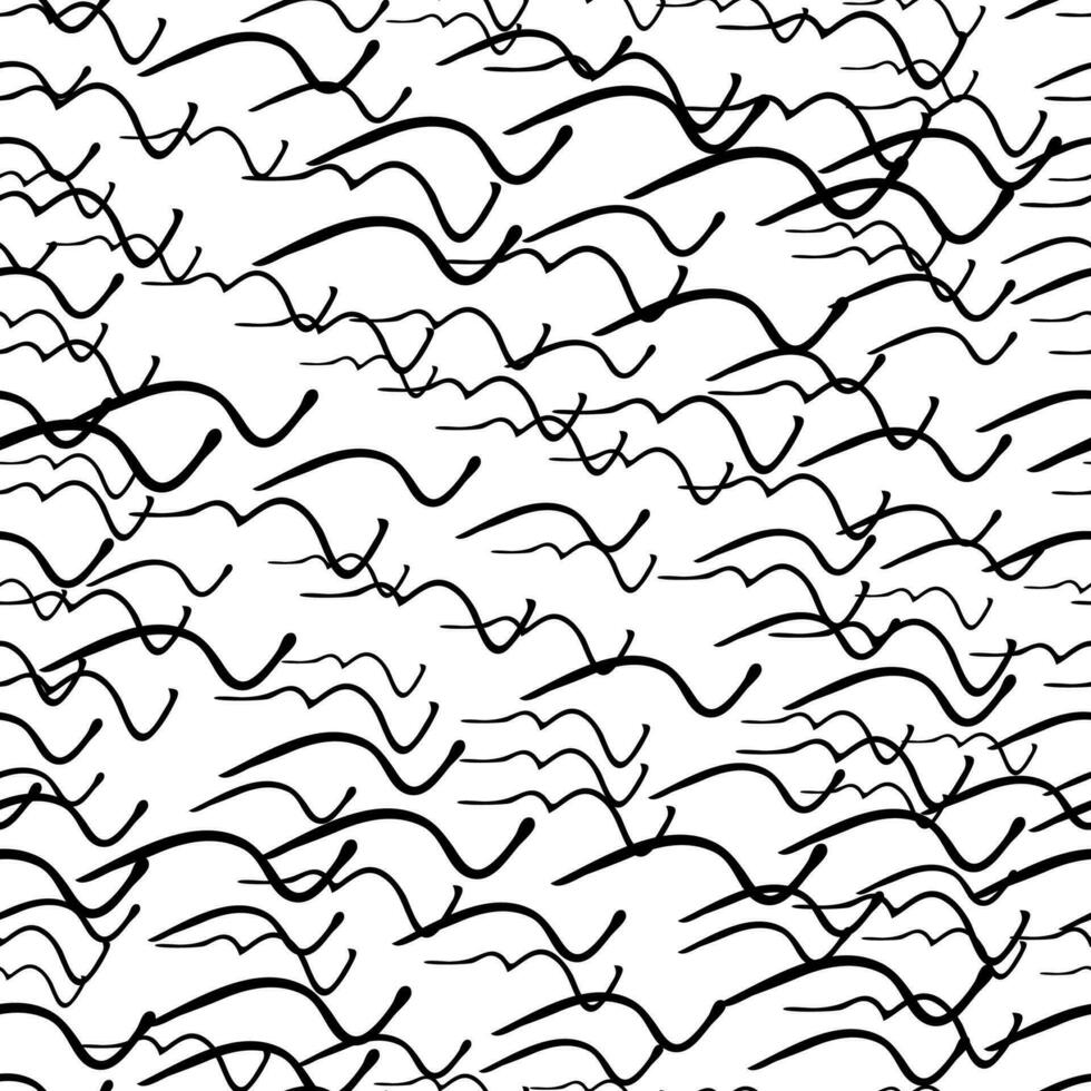senza soluzione di continuità modello con scarabocchio ondulato Linee vettore