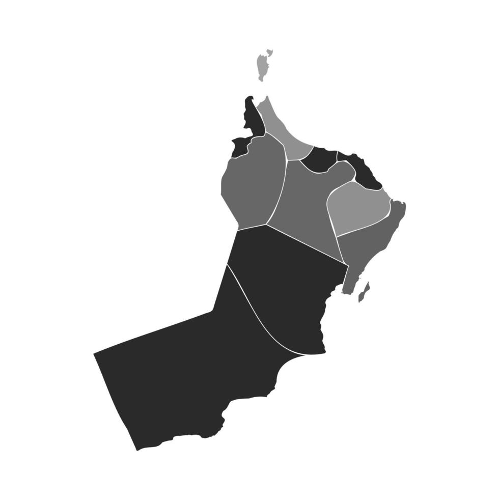 mappa divisa grigia dell'oman vettore