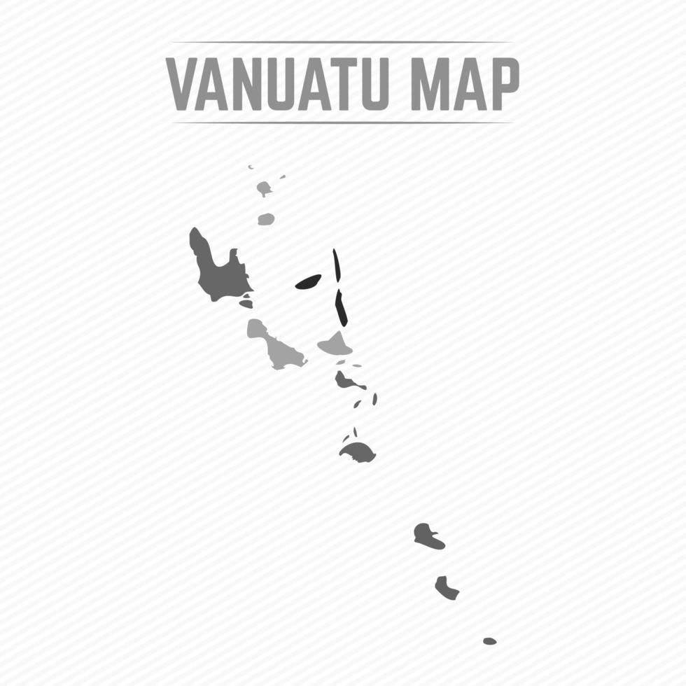 mappa divisa in grigio di vanuatu vettore