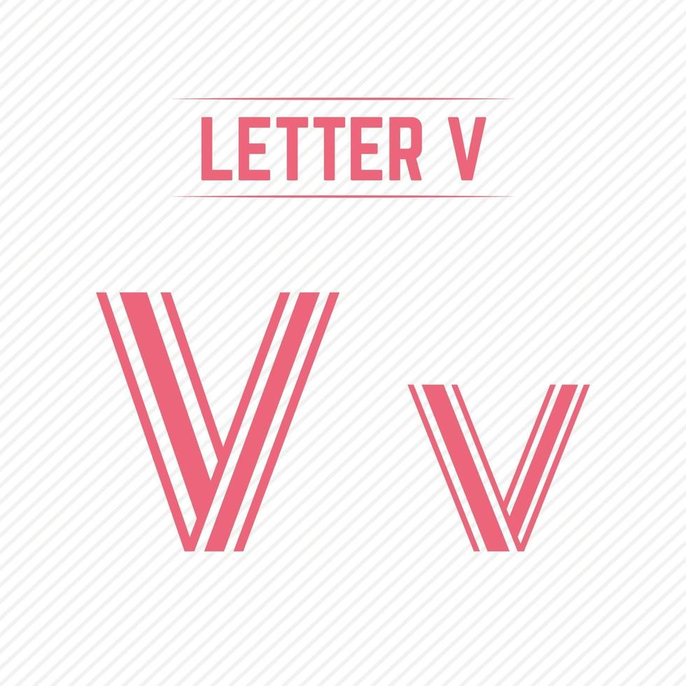 lettera astratta v con design creativo vettore