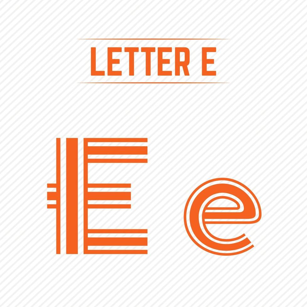 lettera e astratta con design creativo vettore