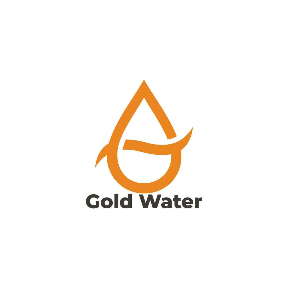 lettera g oro acqua olio far cadere simbolo logo vettore