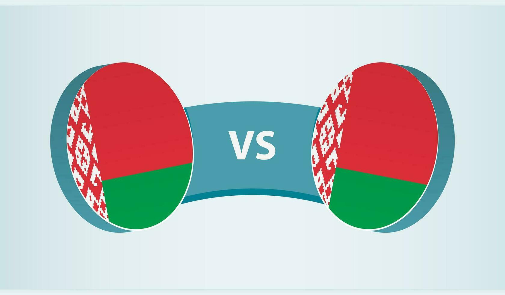bielorussia contro bielorussia, squadra gli sport concorrenza concetto. vettore