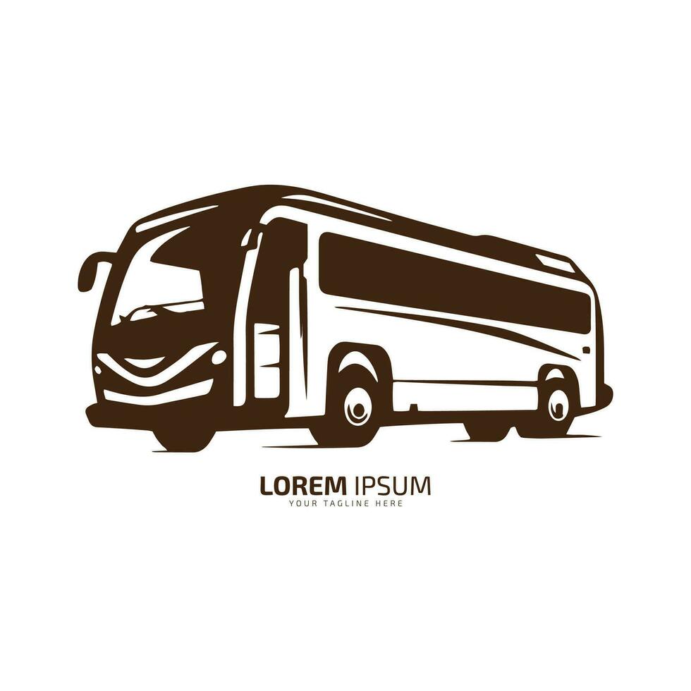 autobus logo scuola autobus icona studenti autobus silhouette vettore isolato design