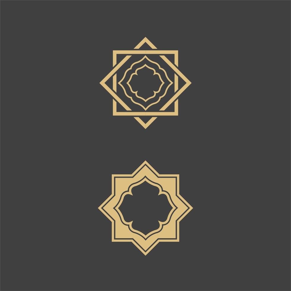 modello di simboli ornamentali arabi geometrici vettore
