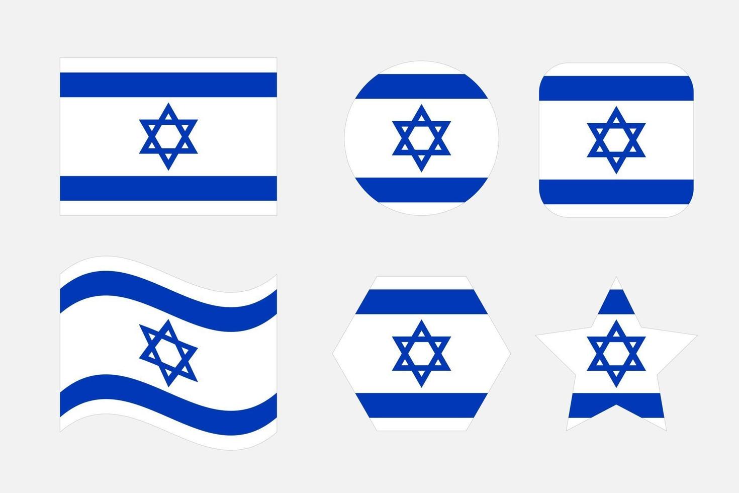 bandiera israeliana semplice illustrazione per il giorno dell'indipendenza o l'elezione vettore