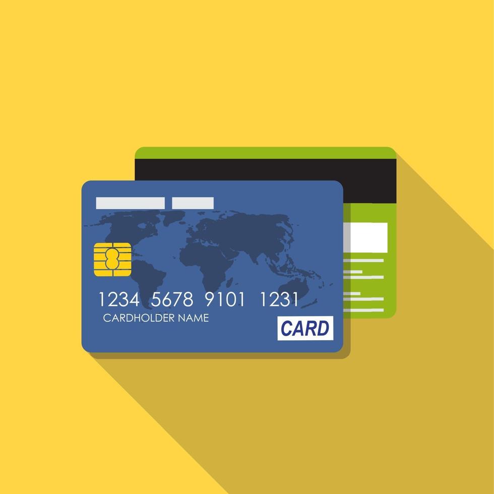 illustrazione vettoriale di concetto piatto icona carta di credito