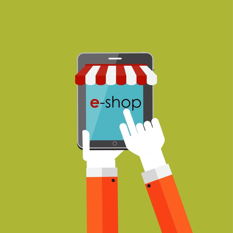 concetto piatto di shopping online per app mobili vettore