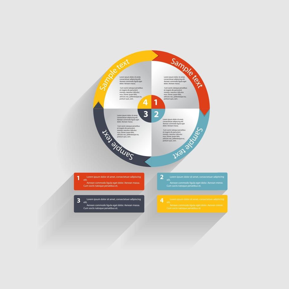 modelli di infografica per l'illustrazione vettoriale aziendale