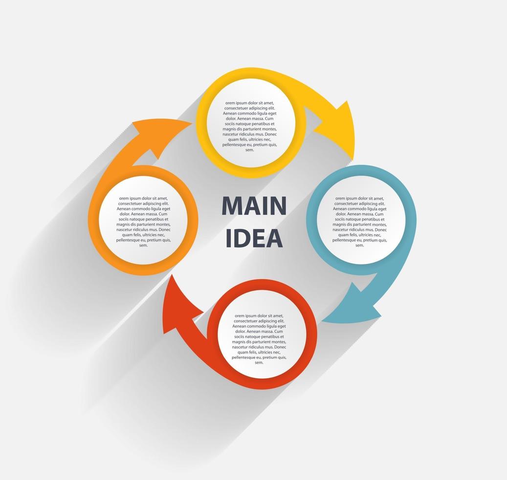 illustrazione vettoriale del modello di business infografica