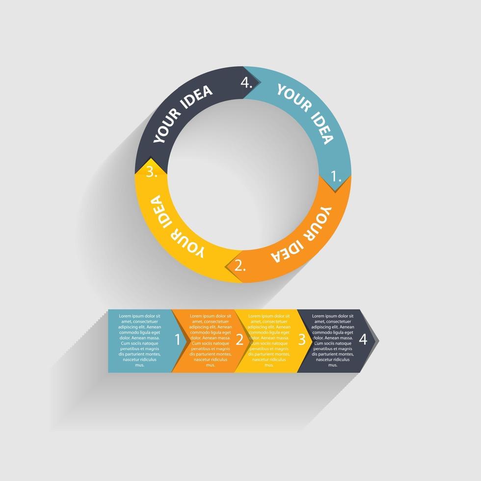 modelli di infografica per l'illustrazione vettoriale aziendale