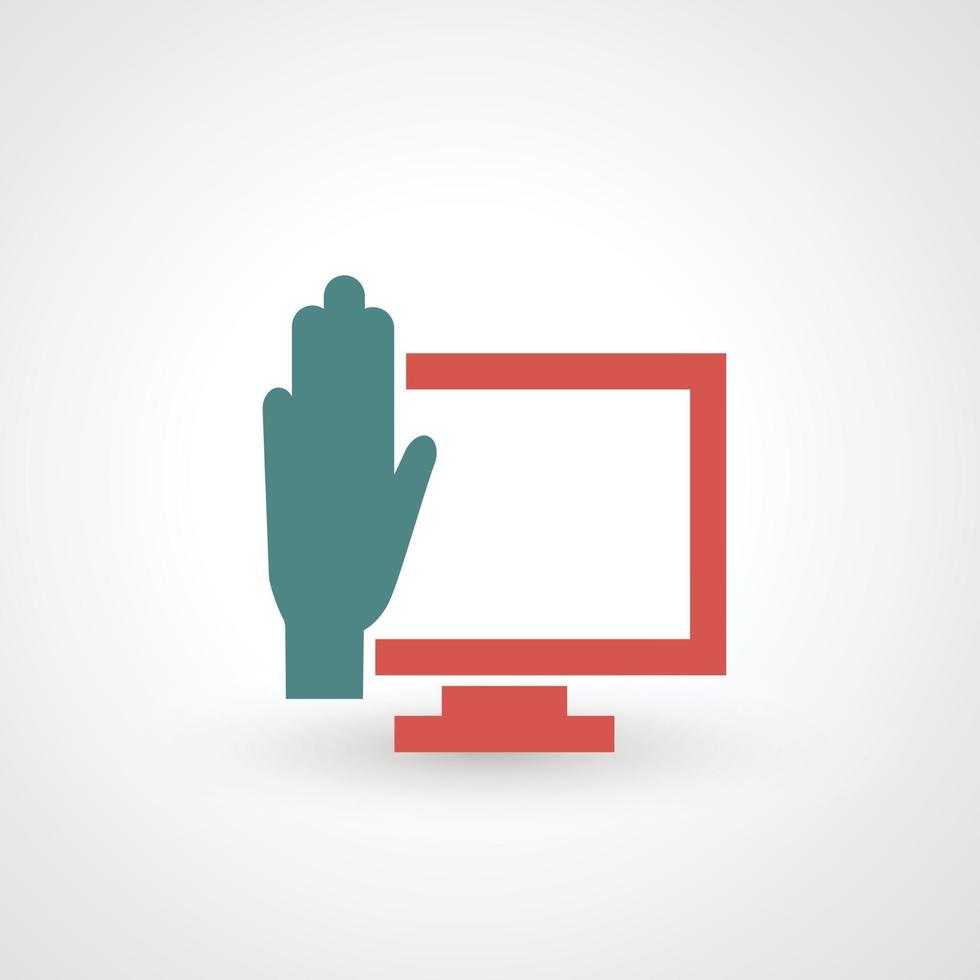 illustrazione dell'icona del computer vettore