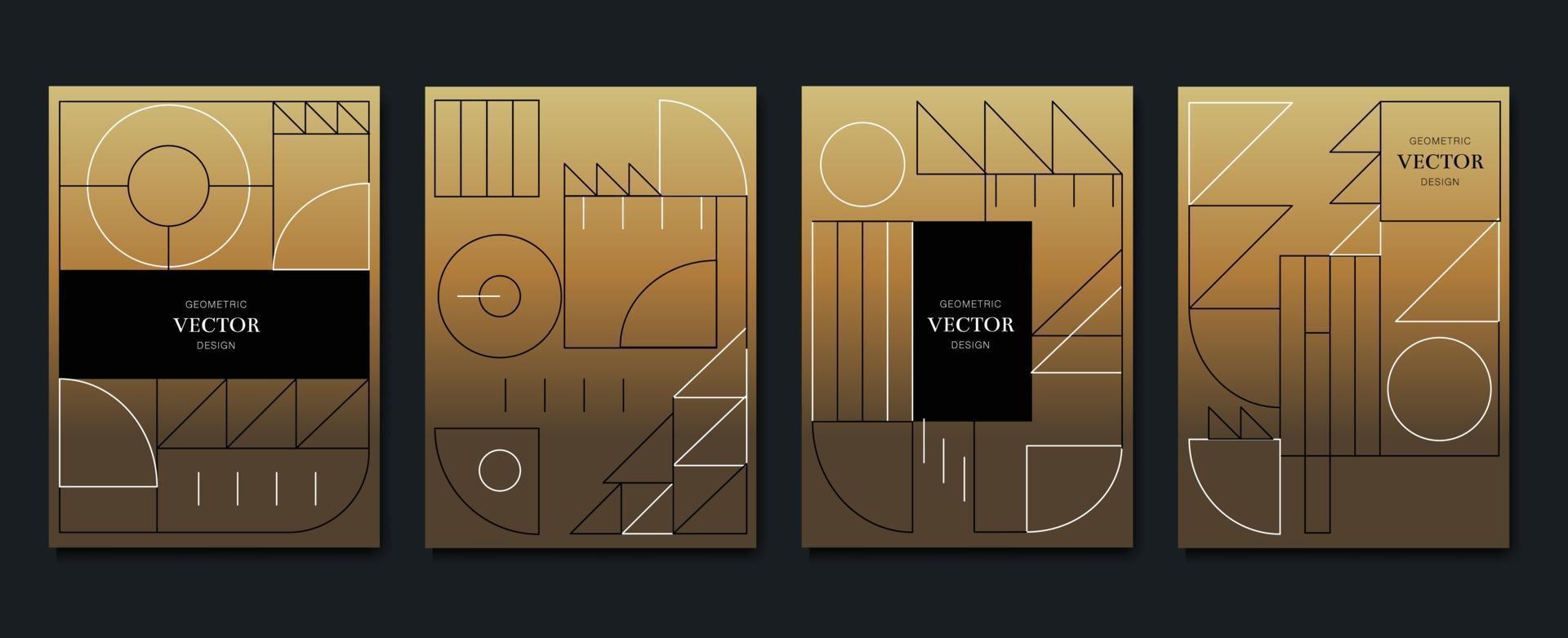 design di carta di invito di lusso con vettore di sfondo modello art deco