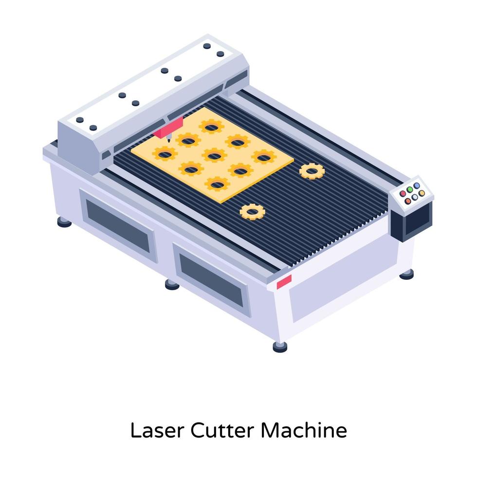 macchina da taglio laser vettore