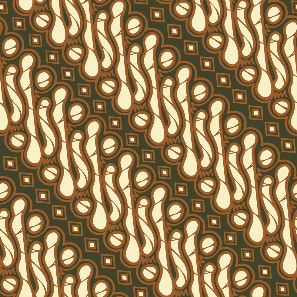 batik parang indonesia seamless pattern vettore