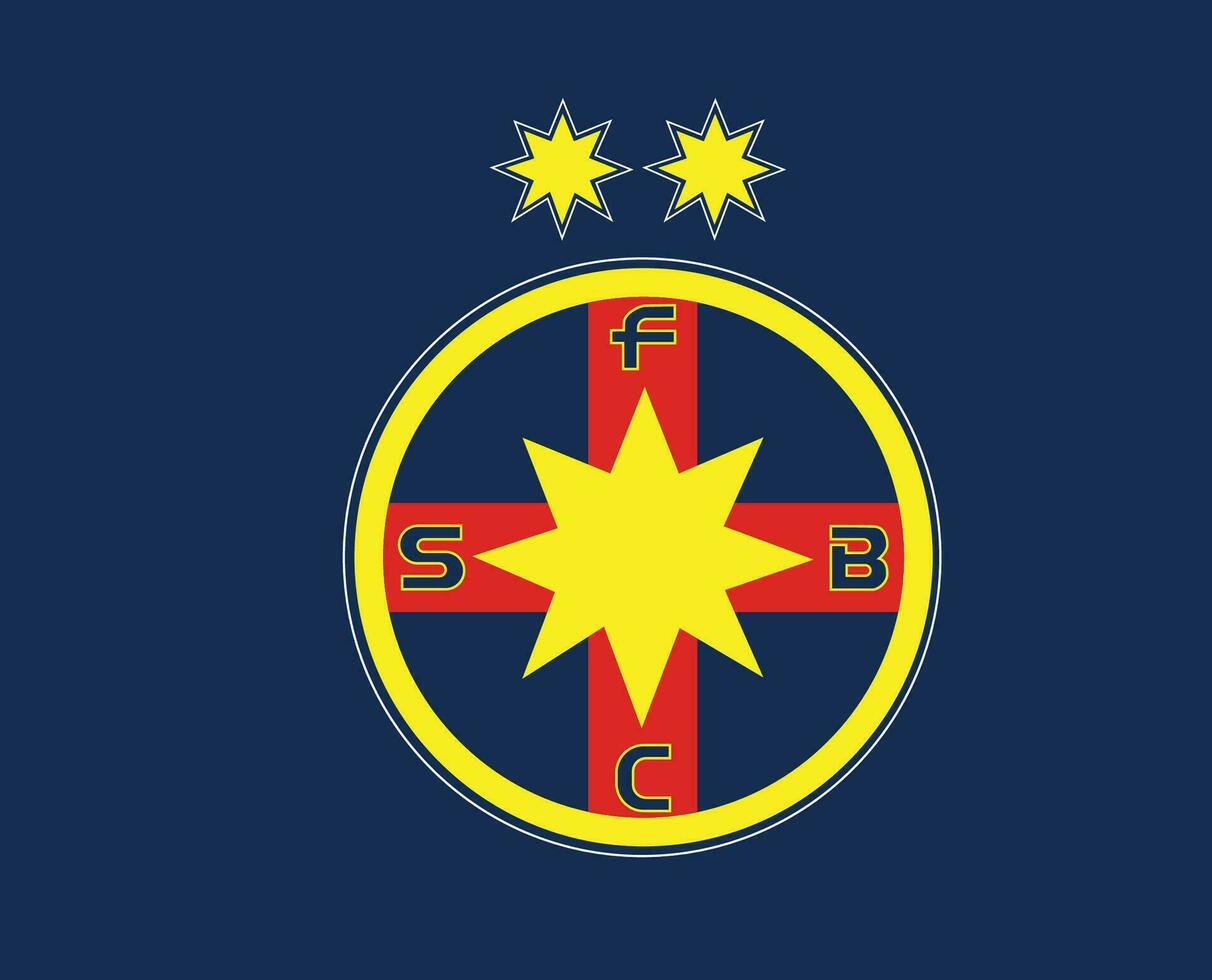 steaua bucarest club simbolo logo Romania lega calcio astratto design vettore illustrazione con blu sfondo