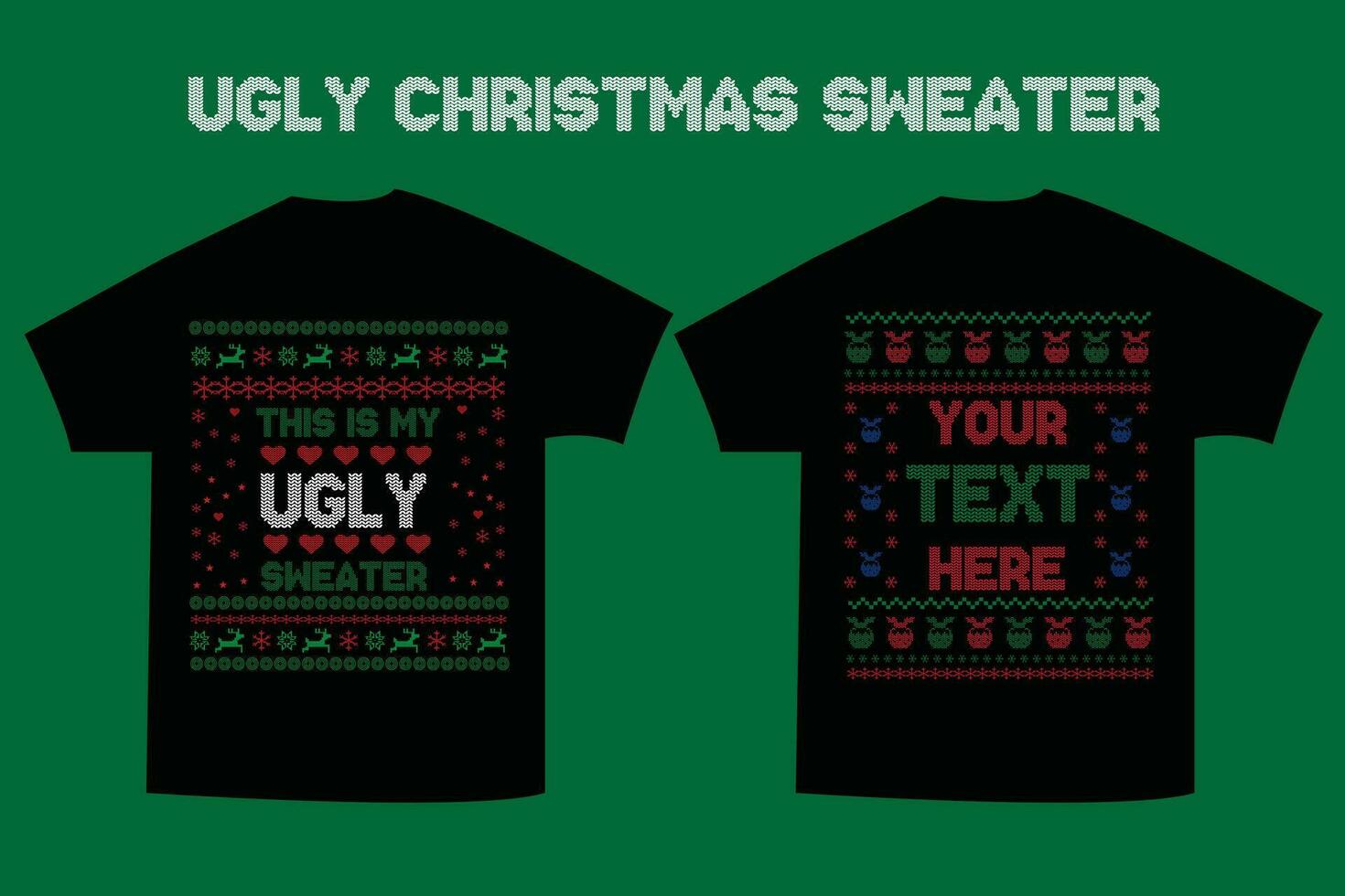 brutto Natale maglione modelli brutto maglione font vettore