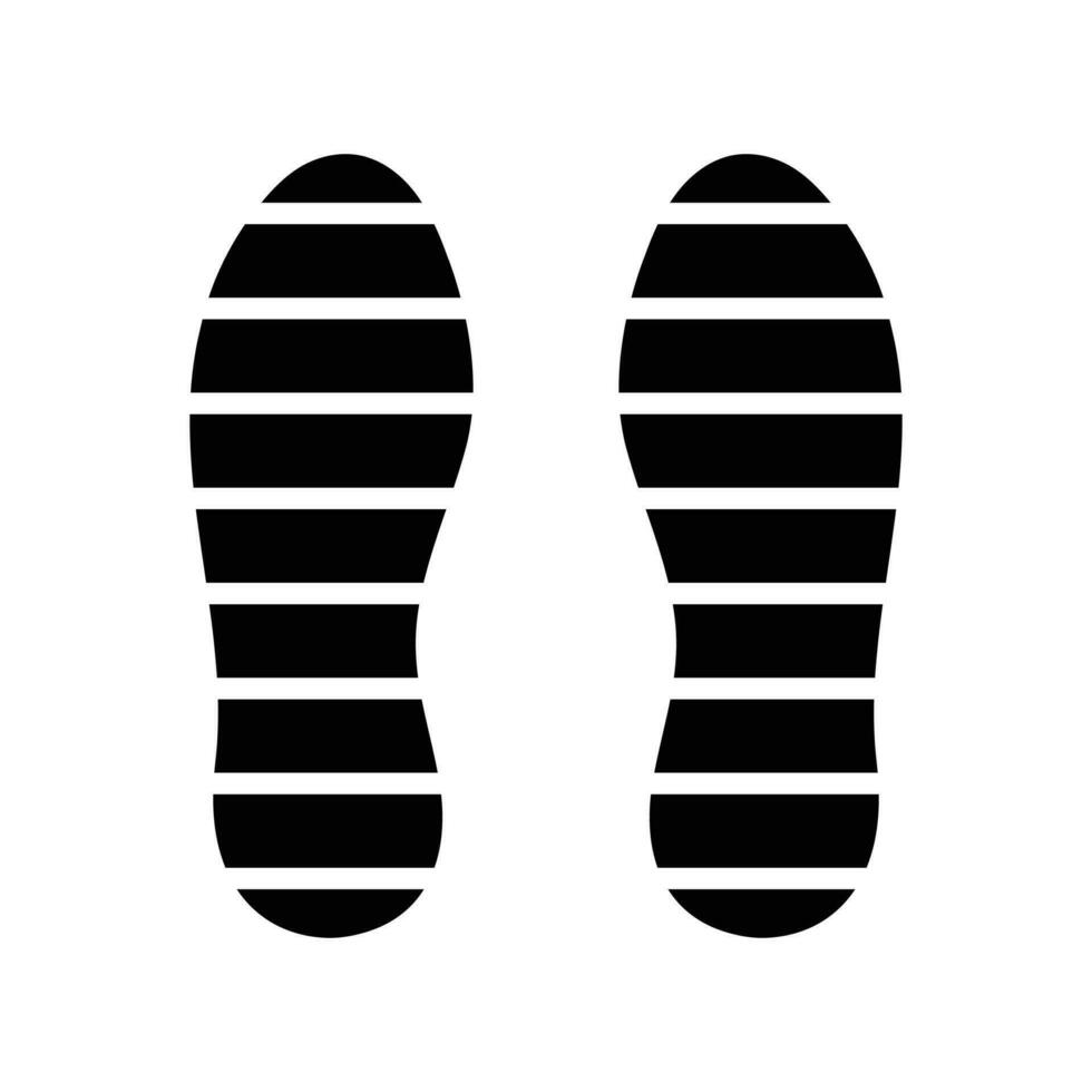 umano scarpa impronte icona bianca sfondo design vettore
