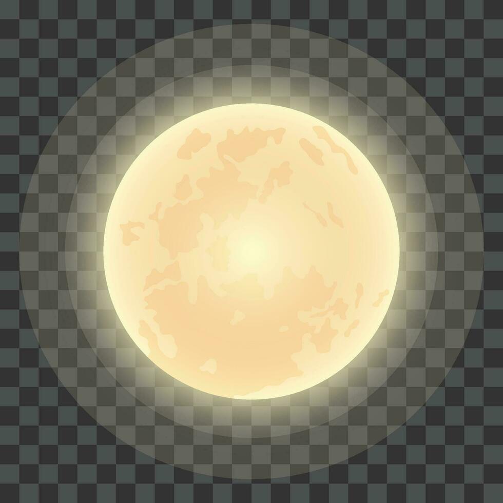 vettore pieno Luna concetto illustrazione