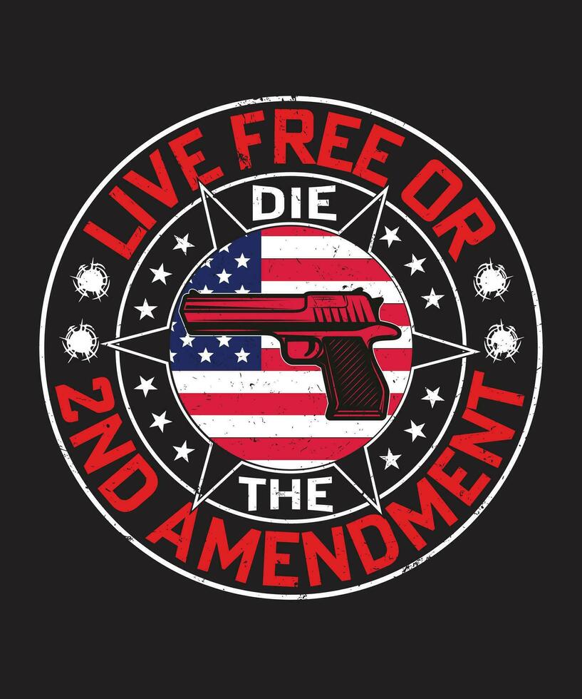 vivere gratuito o morire il 2 ° emendamento vettore
