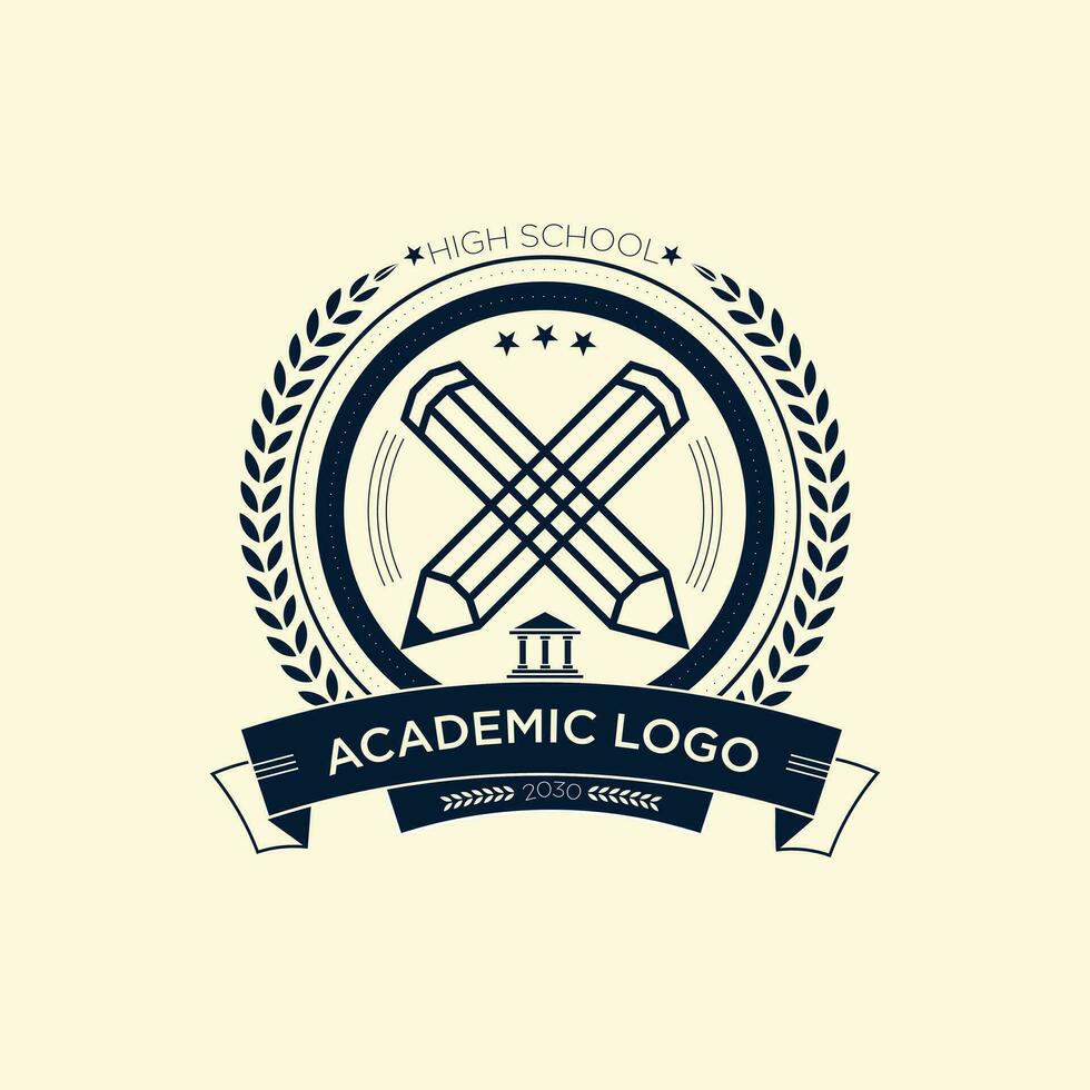 accademico logo design vettore