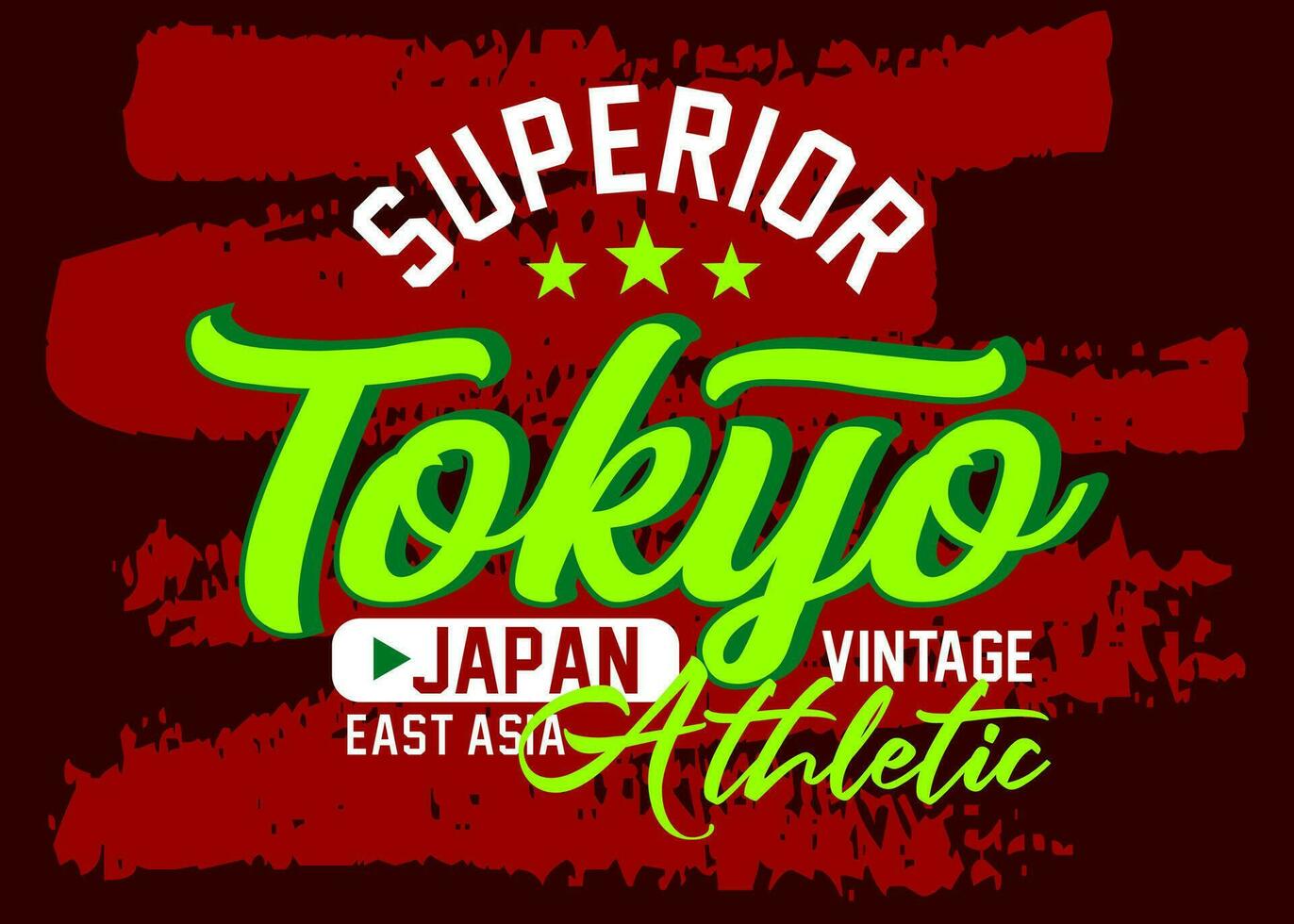 tokyo Giappone est Asia urbano stile carattere tipografico Vintage ▾ Università, tipografia, per maglietta, manifesti, etichette, eccetera. vettore