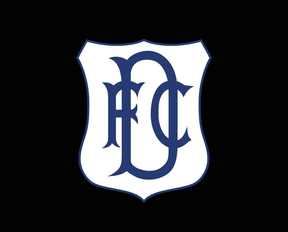 dundee fc logo simbolo club Scozia lega calcio astratto design vettore illustrazione con nero sfondo