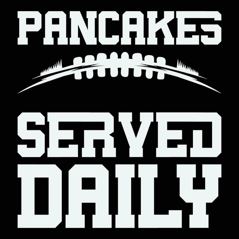 Pancakes servito quotidiano calcio offensivo guardalinee t camicia vettore