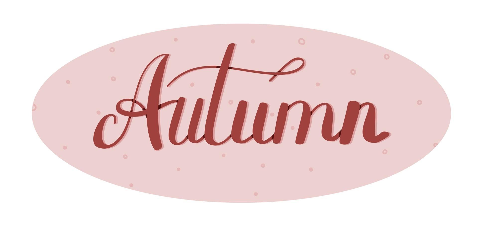 lettering disegnato a mano autunnale, illustrazione vettoriale