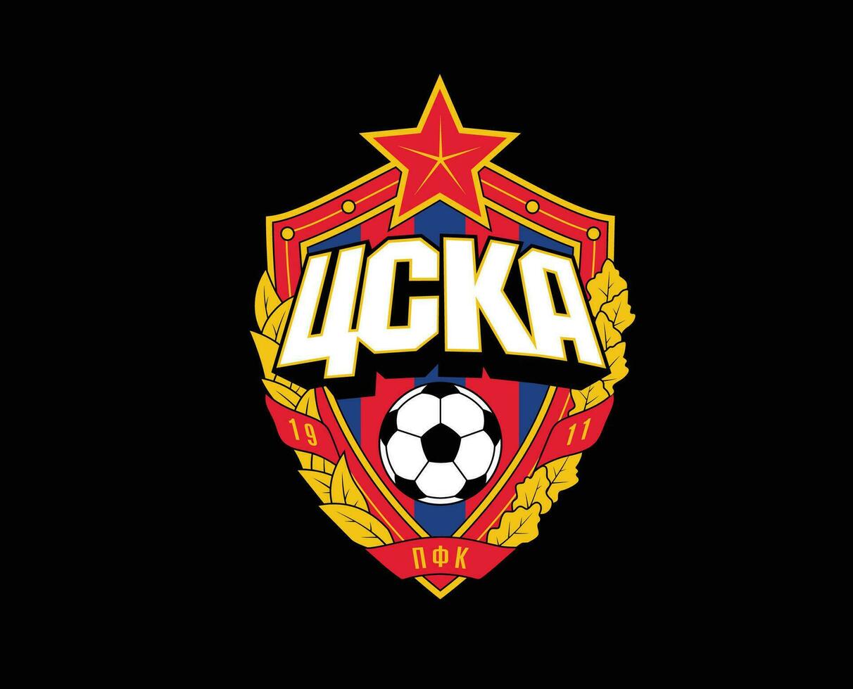 cska moscou club logo simbolo Russia lega calcio astratto design vettore illustrazione con nero sfondo