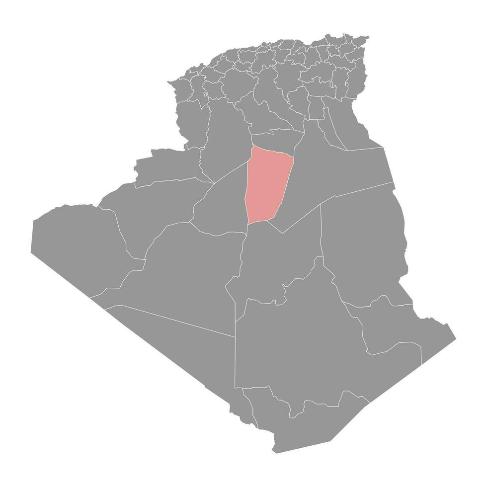 EL menia Provincia carta geografica, amministrativo divisione di Algeria. vettore
