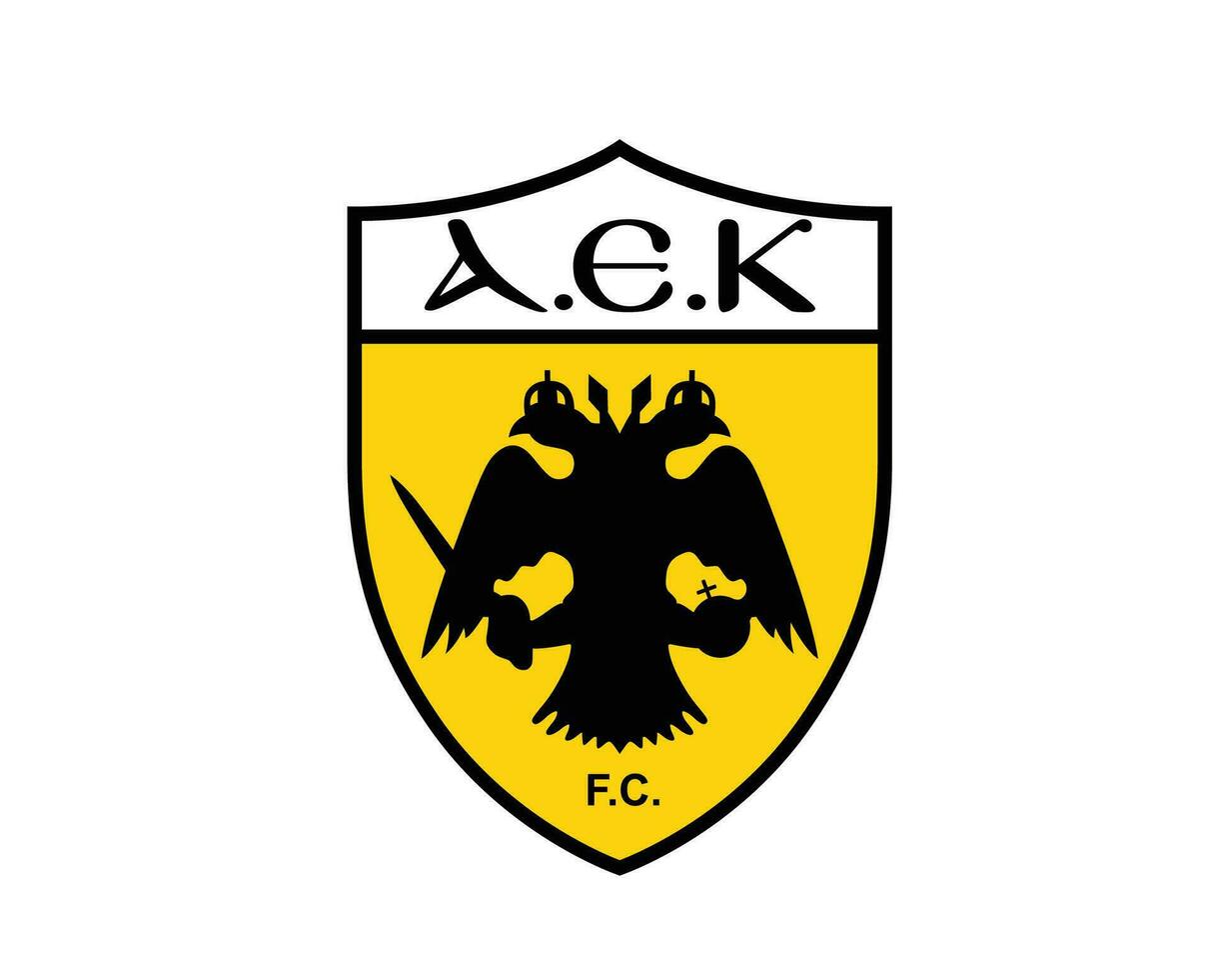 aek atene club logo simbolo Grecia lega calcio astratto design vettore illustrazione