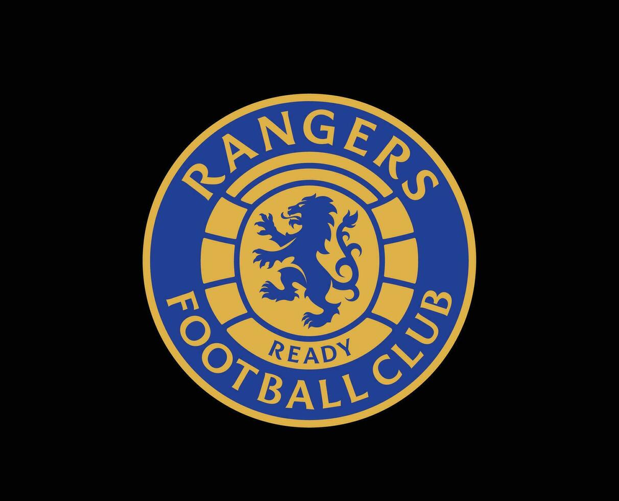 Glasgow rangers club simbolo logo Scozia lega calcio astratto design vettore illustrazione con nero sfondo