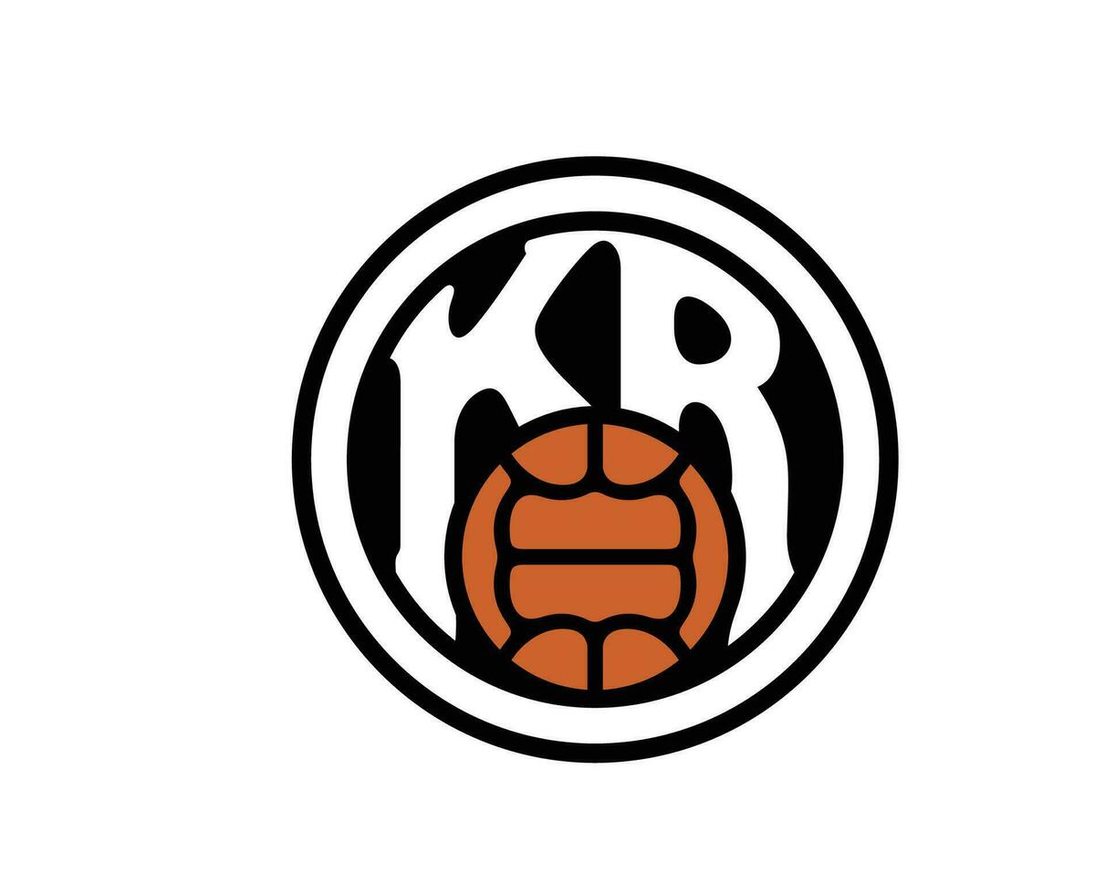 kr Reykjavik club logo simbolo Islanda lega calcio astratto design vettore illustrazione