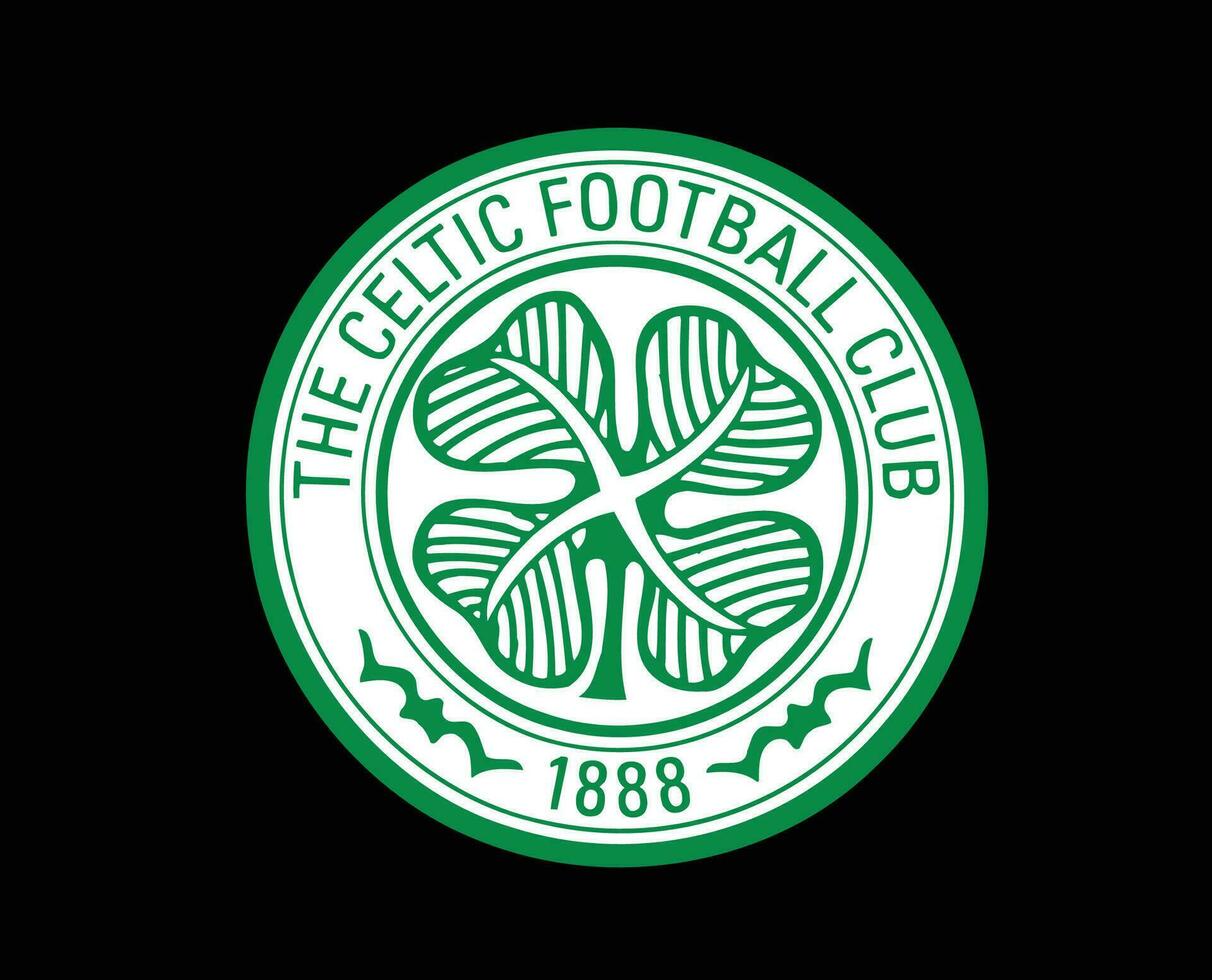 celtico Glasgow club logo simbolo Scozia lega calcio astratto design vettore illustrazione con nero sfondo