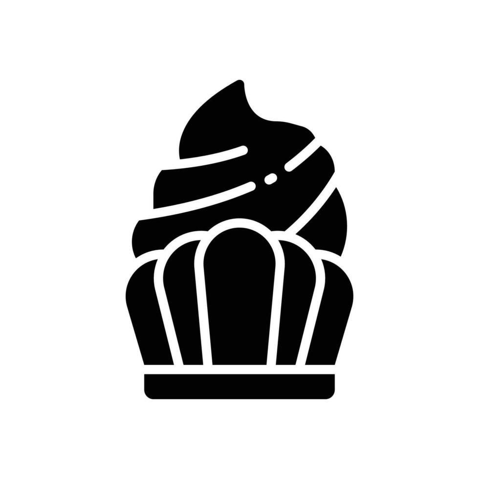 Cupcake glifo icona. vettore icona per il tuo sito web, mobile, presentazione, e logo design.