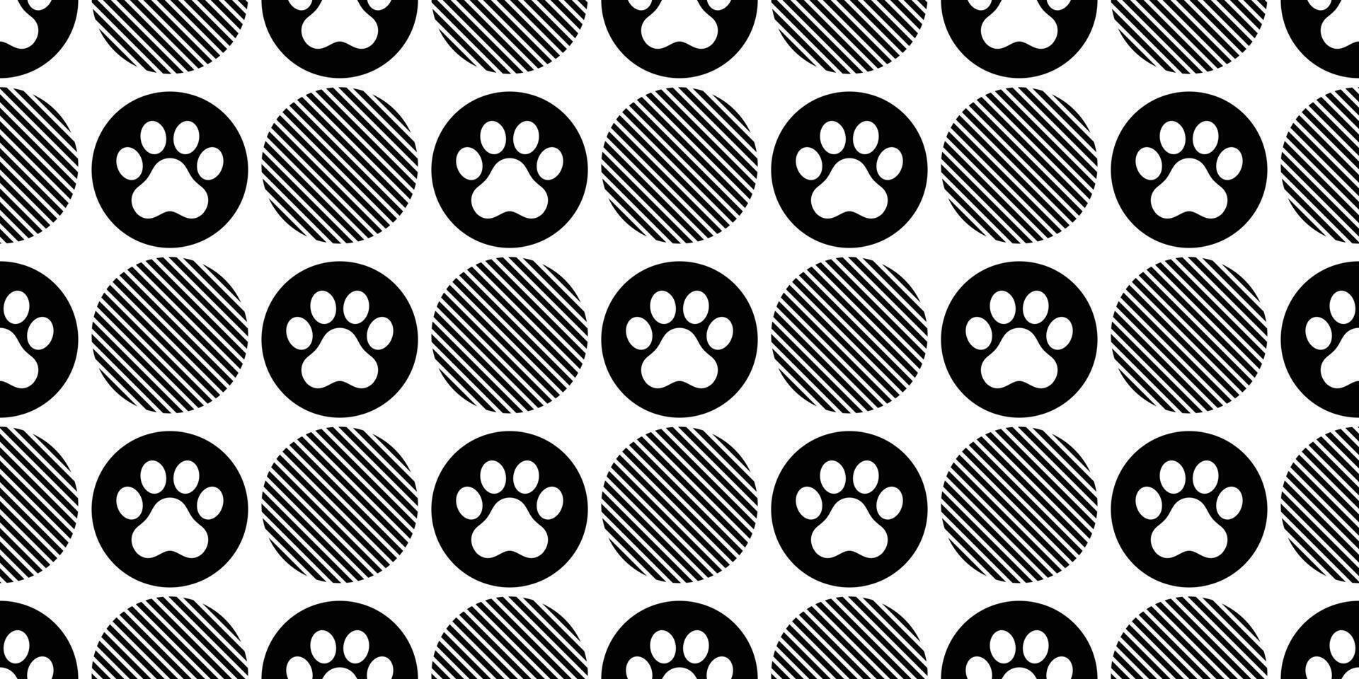 cane zampa senza soluzione di continuità modello vettore orma polka punto francese bulldog cartone animato sciarpa isolato ripetere sfondo piastrella sfondo illustrazione scarabocchio design