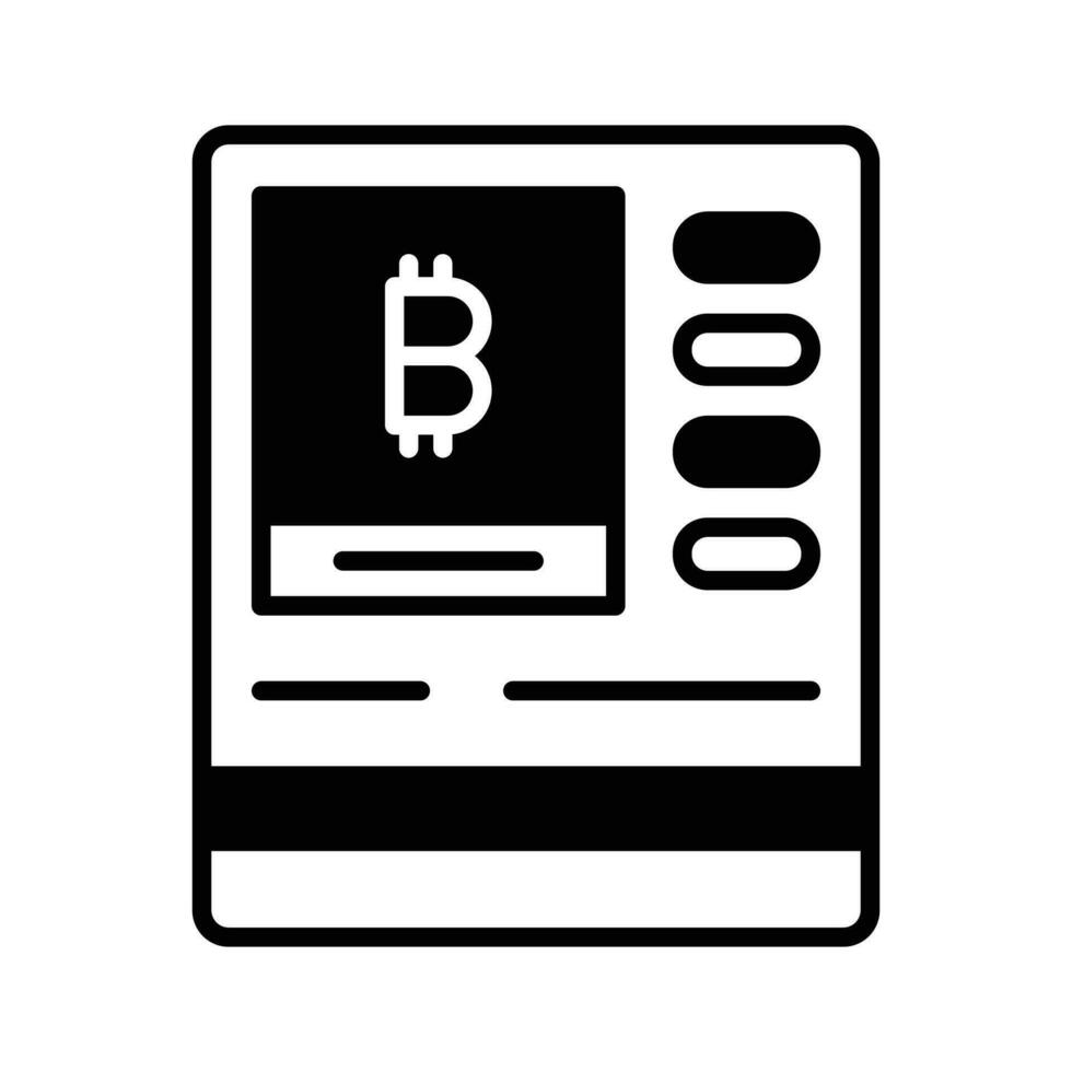 bitcoin ATM macchina vettore design pronto per premio Scarica